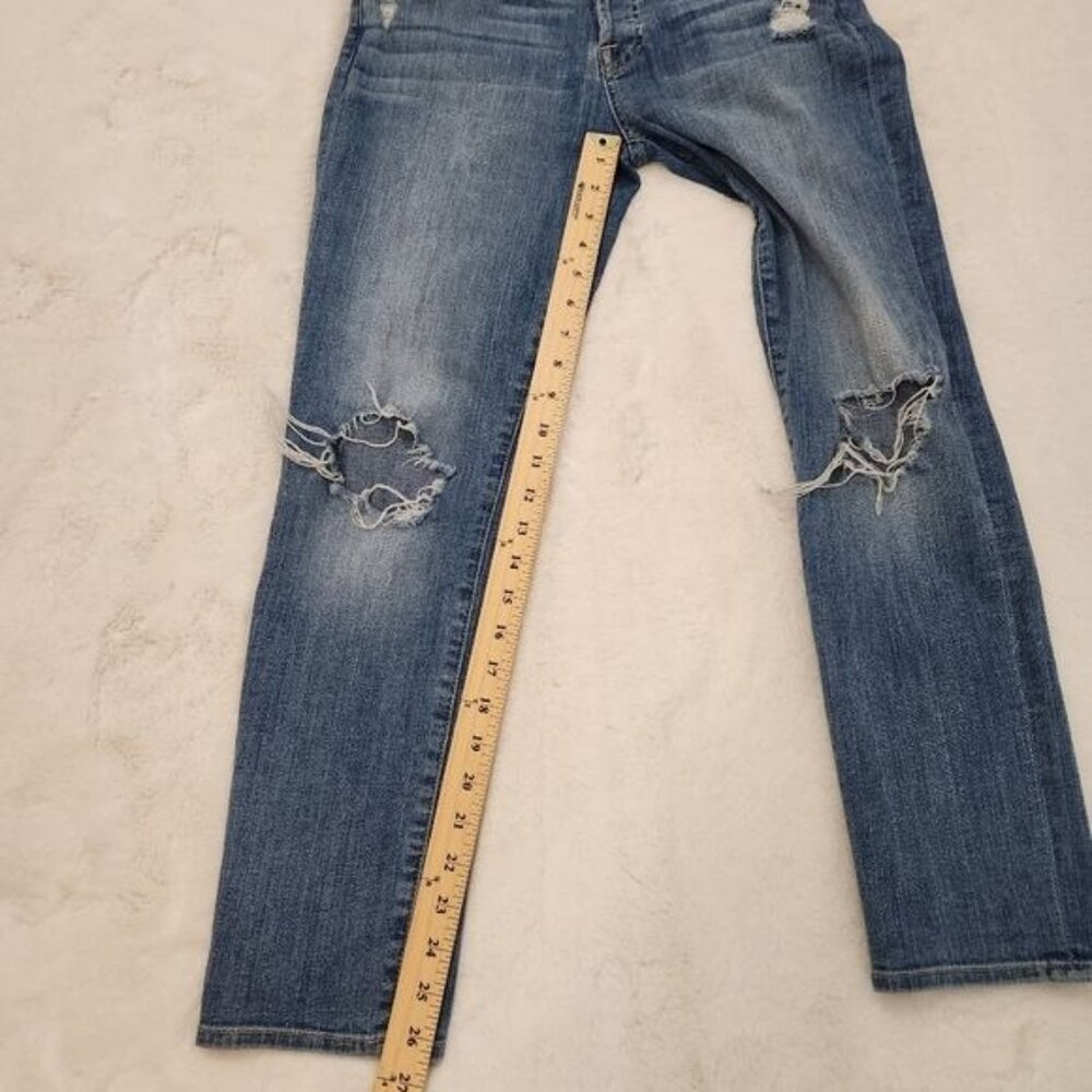 7 for all mankind josefina skinny boyfriend blue jeans size 27 - Picture 8 of 16